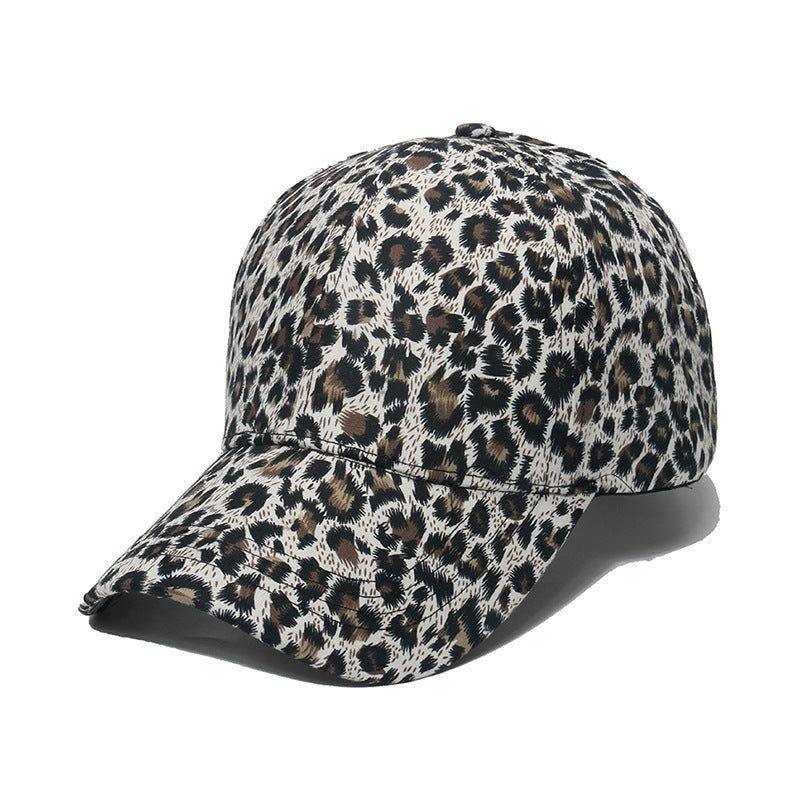 Capilla de béisbol con estampado de leopardo de poliéster de poliéster al por mayor